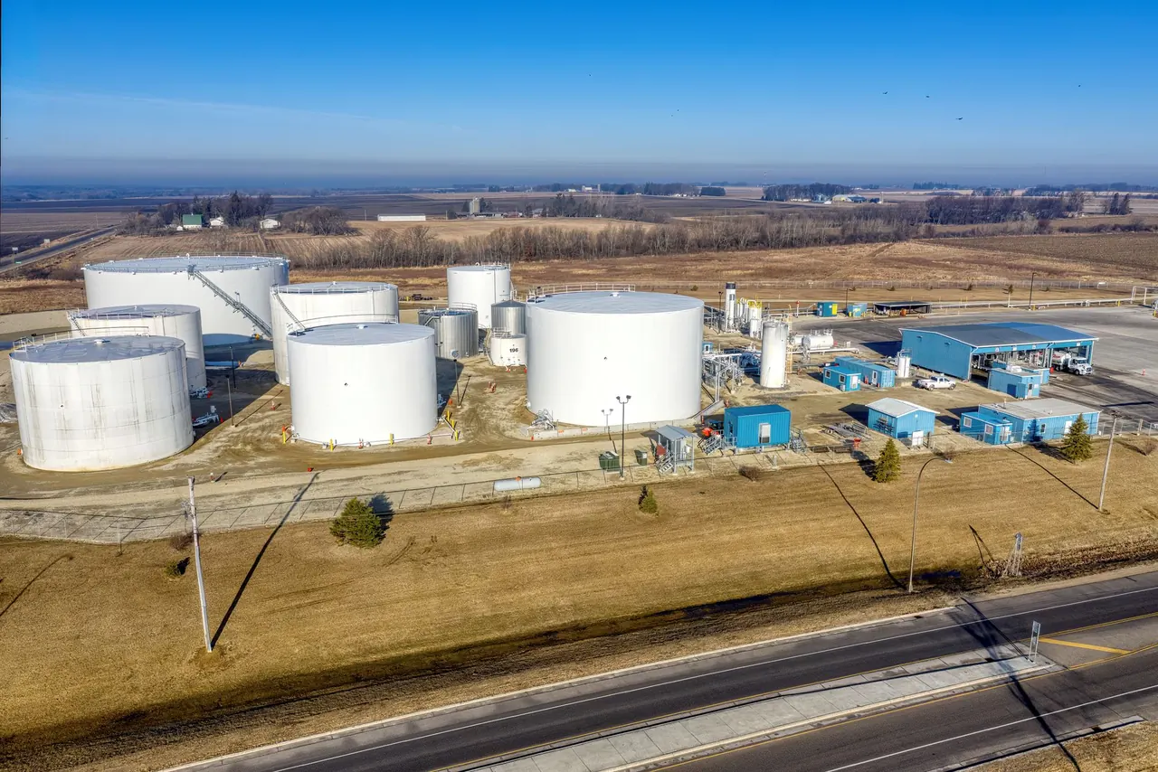 Fuel depot seen from the air